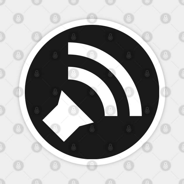 Simple Audio Icon - White Magnet by DaTacoX